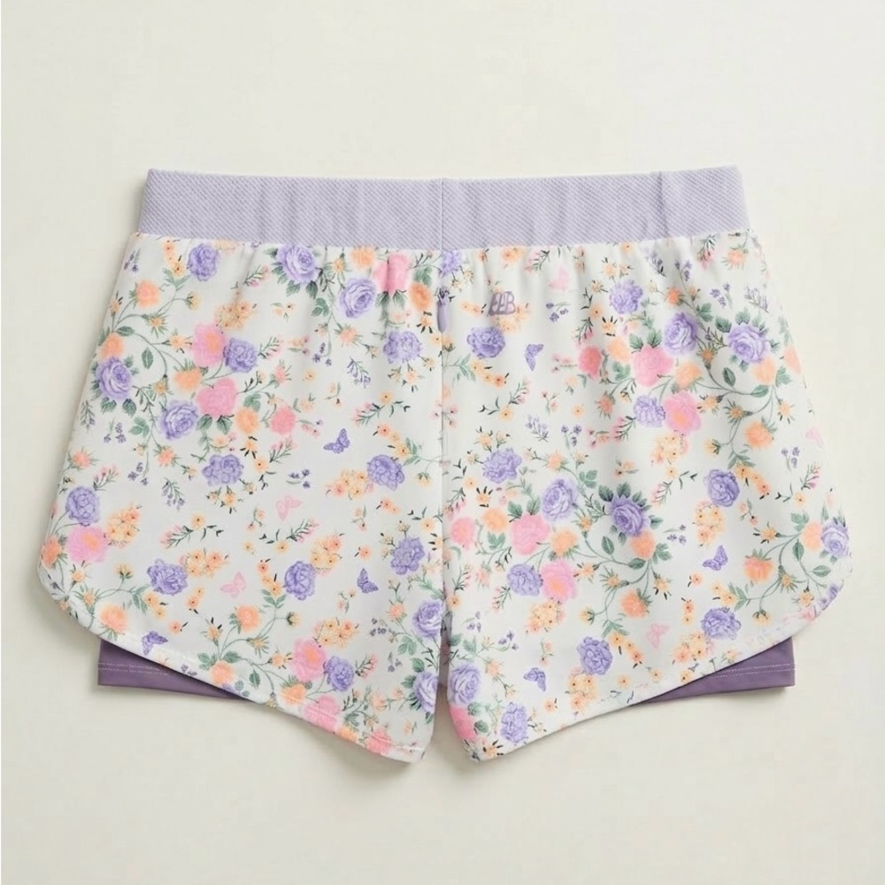 Maaji Lavender Floral Athletic Shorts - Picture 2 of 3